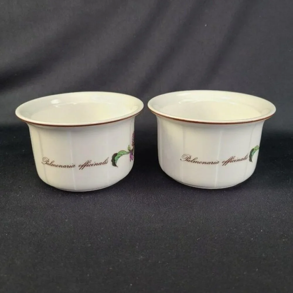 Villeroy and Boch Botanica Pulmonaria‎ Officinalis Purple Set of 2 Ramekins Disc